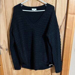 Umgee Black V-Neck Sweater